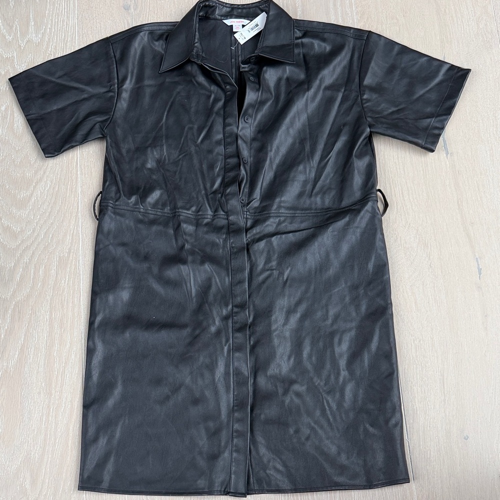 Joe Fresh Black Faux Leather Jacket
